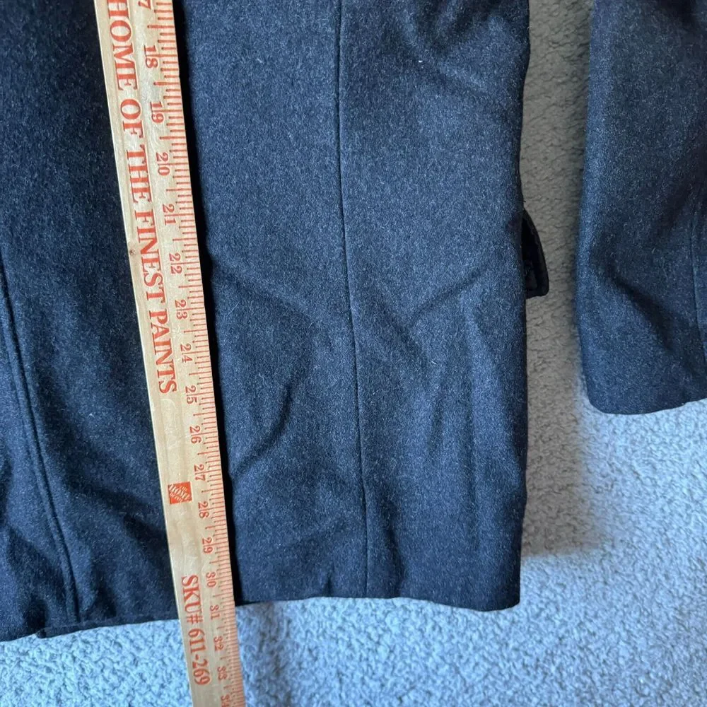 Buffalo David Bitton Jacket Mens Medium Gray Wool Blend Overcoat‎ Insulated